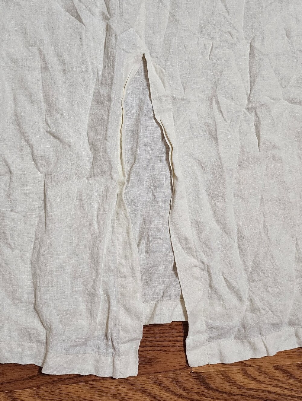 Vtg Gap 100% Linen Maxi Dress Size XS Coastal Minimalist Cream Resortwear - Picture 5 of 9